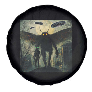 Mothman Aliens Spare Tire Cover Funny Cryptid Alien UFO TS10 Print Your Wear