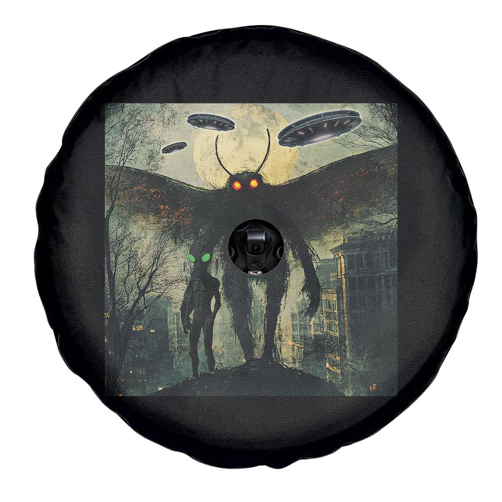 Mothman Aliens Spare Tire Cover Funny Cryptid Alien UFO TS10 Print Your Wear