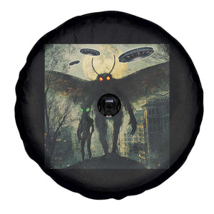 Mothman Aliens Spare Tire Cover Funny Cryptid Alien UFO TS10 Print Your Wear