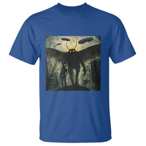 Mothman Aliens T Shirt Funny Cryptid Alien UFO TS10 Royal Blue Print Your Wear