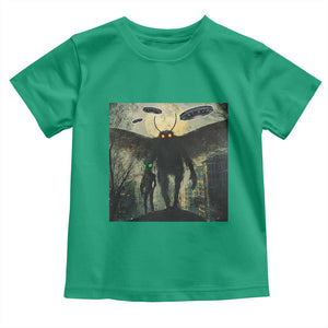 Mothman Aliens Toddler T Shirt Funny Cryptid Alien UFO TS10 Irish Green Print Your Wear