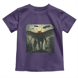 Mothman Aliens Toddler T Shirt Funny Cryptid Alien UFO TS10 Purple Print Your Wear