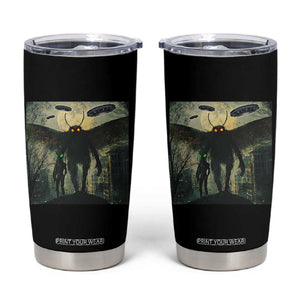 Mothman Aliens Tumbler Cup Funny Cryptid Alien UFO TS10 Black Print Your Wear
