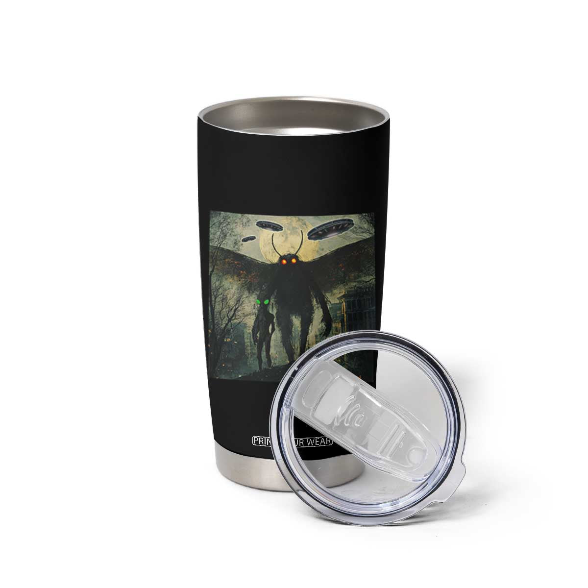 Mothman Aliens Tumbler Cup Funny Cryptid Alien UFO TS10 Print Your Wear