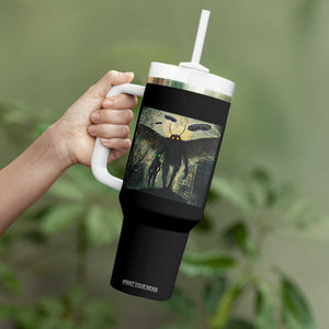 Mothman Aliens Tumbler With Handle Funny Cryptid Alien UFO TS10 Print Your Wear