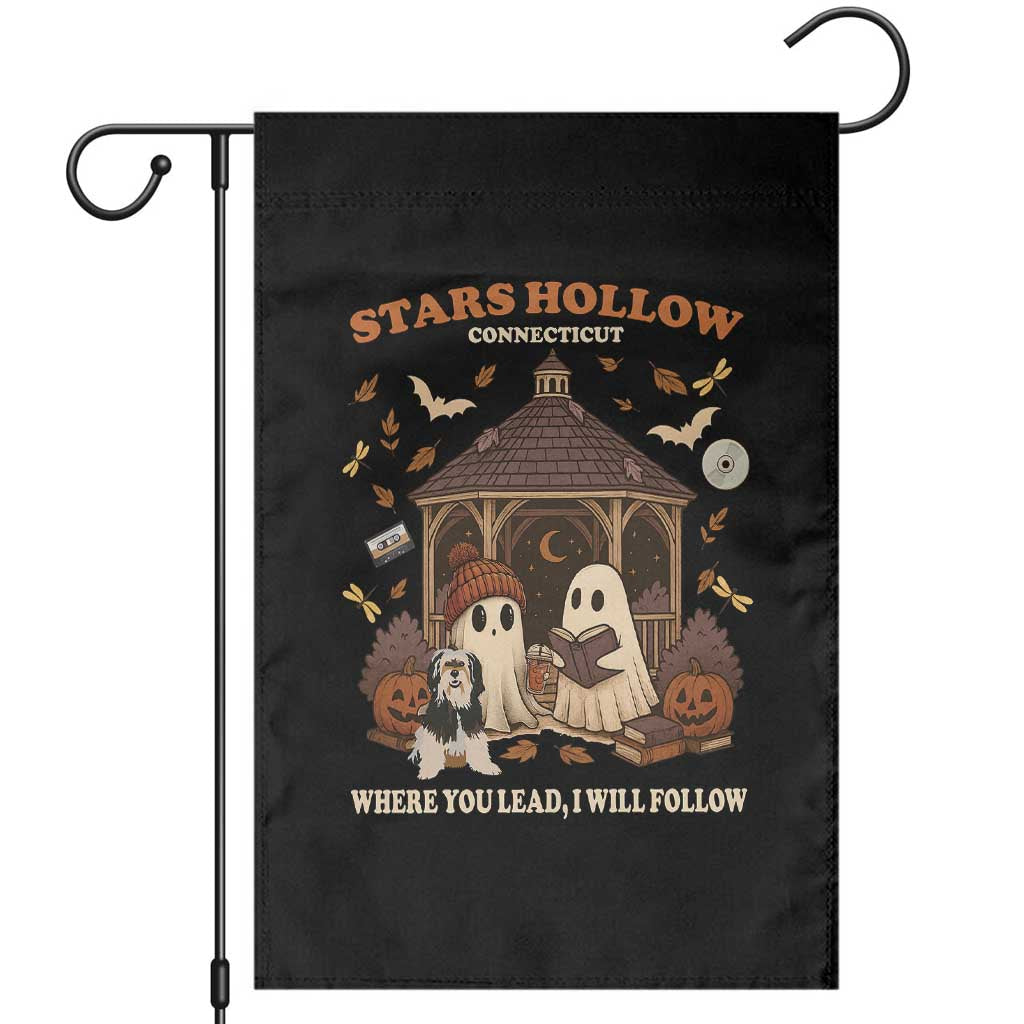 Halloween Stars Hollow Garden Flag Retro Book Lover Cute Ghost Fall Pumpkin TS10 Black Print Your Wear