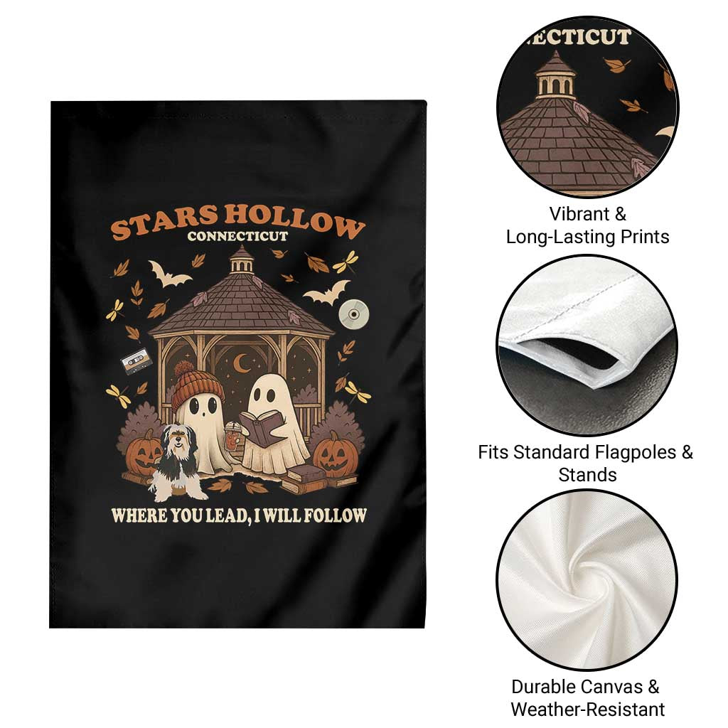 Halloween Stars Hollow Garden Flag Retro Book Lover Cute Ghost Fall Pumpkin TS10 Print Your Wear