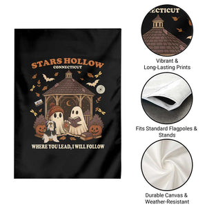 Halloween Stars Hollow Garden Flag Retro Book Lover Cute Ghost Fall Pumpkin TS10 Print Your Wear