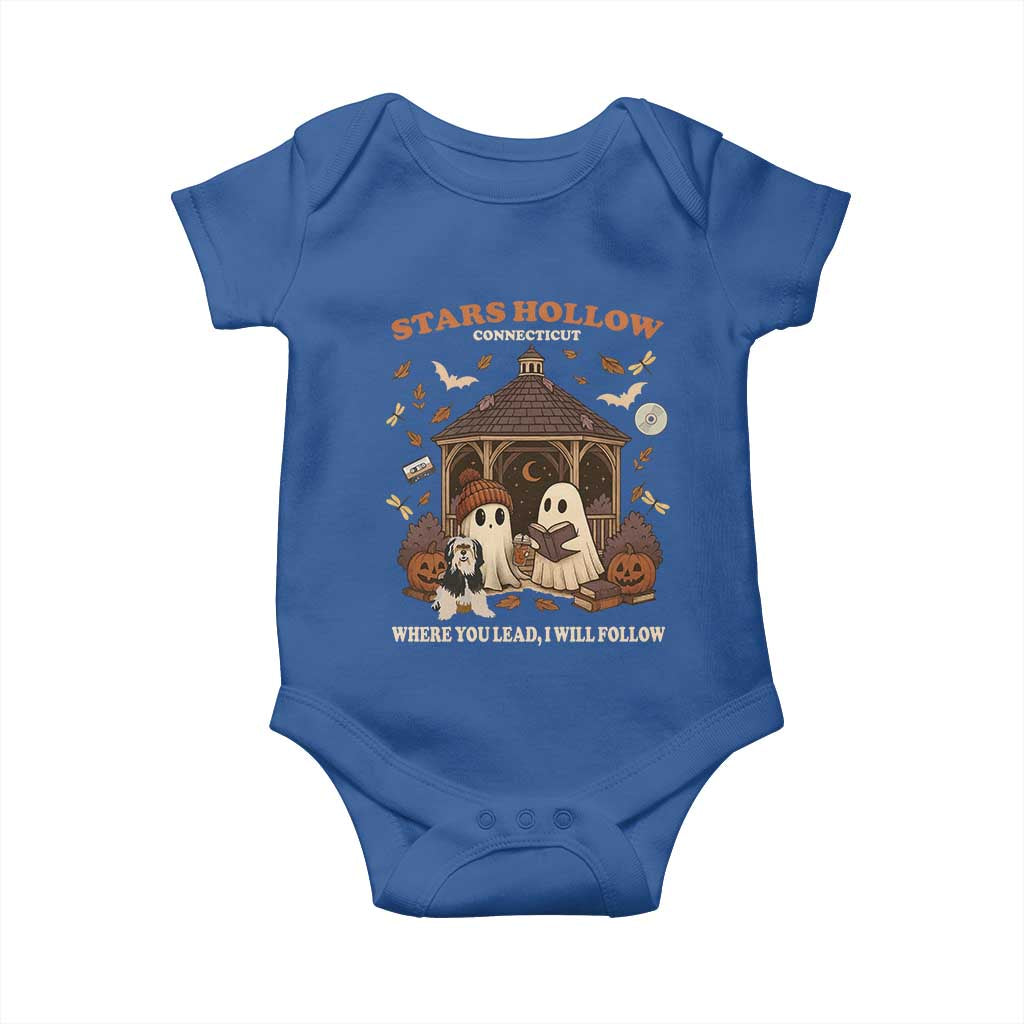 Halloween Stars Hollow Baby Onesie Retro Book Lover Cute Ghost Fall Pumpkin TS10 Royal Blue Print Your Wear