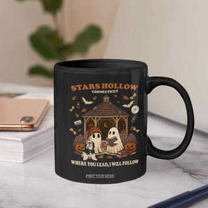 Halloween Stars Hollow Coffee Mug Retro Book Lover Cute Ghost Fall Pumpkin TS10 Print Your Wear