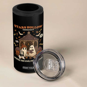 Halloween Stars Hollow 4 in 1 Can Cooler Tumbler Retro Book Lover Cute Ghost Fall Pumpkin TS10 Print Your Wear