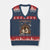 Halloween Stars Hollow V-Neck Knit Sweater Vest Retro Book Lover Cute Ghost Fall Pumpkin TS10 Navy Red Print Your Wear