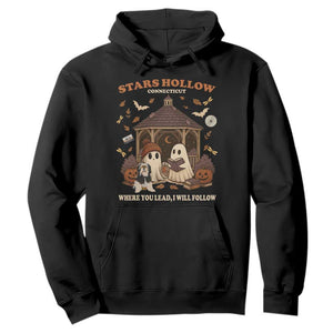 Halloween Stars Hollow Hoodie Retro Book Lover Cute Ghost Fall Pumpkin TS10 Black Print Your Wear