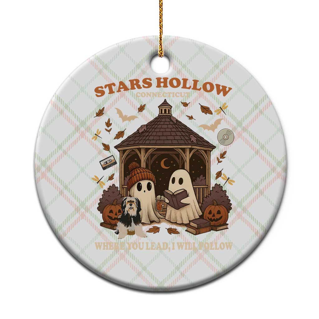 Halloween Stars Hollow Ceramic Ornament Retro Book Lover Cute Ghost Fall Pumpkin TS10 1pc Christmas Plaid Print Your Wear