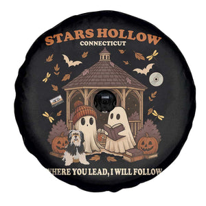 Halloween Stars Hollow Spare Tire Cover Retro Book Lover Cute Ghost Fall Pumpkin TS10 Print Your Wear