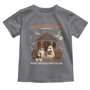 Halloween Stars Hollow Toddler T Shirt Retro Book Lover Cute Ghost Fall Pumpkin TS10 Charcoal Print Your Wear