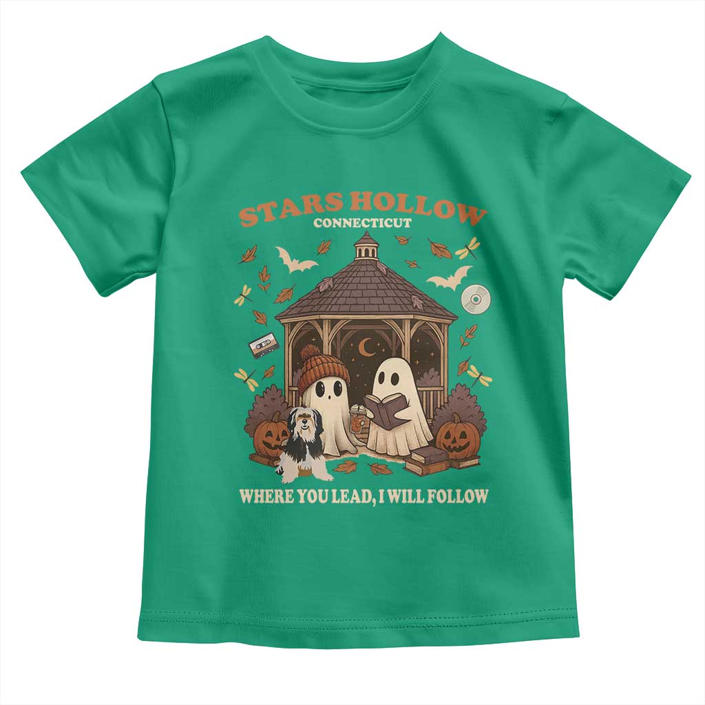 Halloween Stars Hollow Toddler T Shirt Retro Book Lover Cute Ghost Fall Pumpkin TS10 Irish Green Print Your Wear