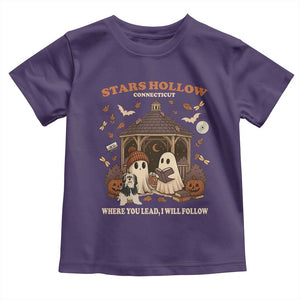 Halloween Stars Hollow Toddler T Shirt Retro Book Lover Cute Ghost Fall Pumpkin TS10 Purple Print Your Wear