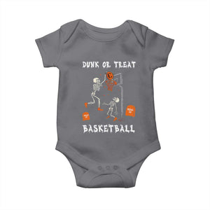Halloween Skeleton Basketball Baby Onesie Funny Basketballer Sports Player TS10 Charcoal Print Your Wear