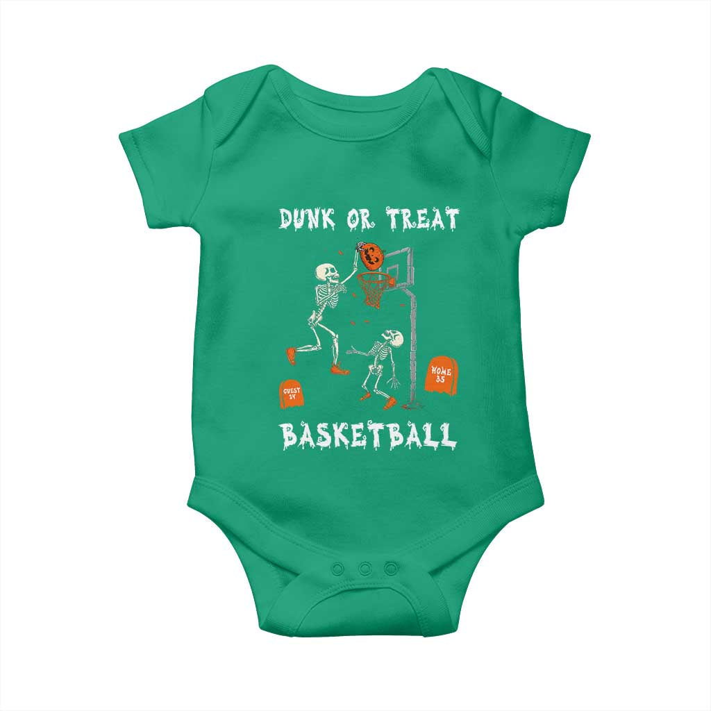 Halloween Skeleton Basketball Baby Onesie Funny Basketballer Sports Player TS10 Irish Green Print Your Wear
