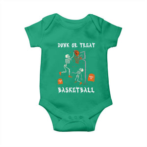 Halloween Skeleton Basketball Baby Onesie Funny Basketballer Sports Player TS10 Irish Green Print Your Wear
