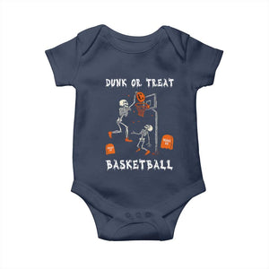 Halloween Skeleton Basketball Baby Onesie Funny Basketballer Sports Player TS10 Navy Print Your Wear