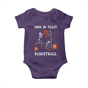Halloween Skeleton Basketball Baby Onesie Funny Basketballer Sports Player TS10 Purple Print Your Wear