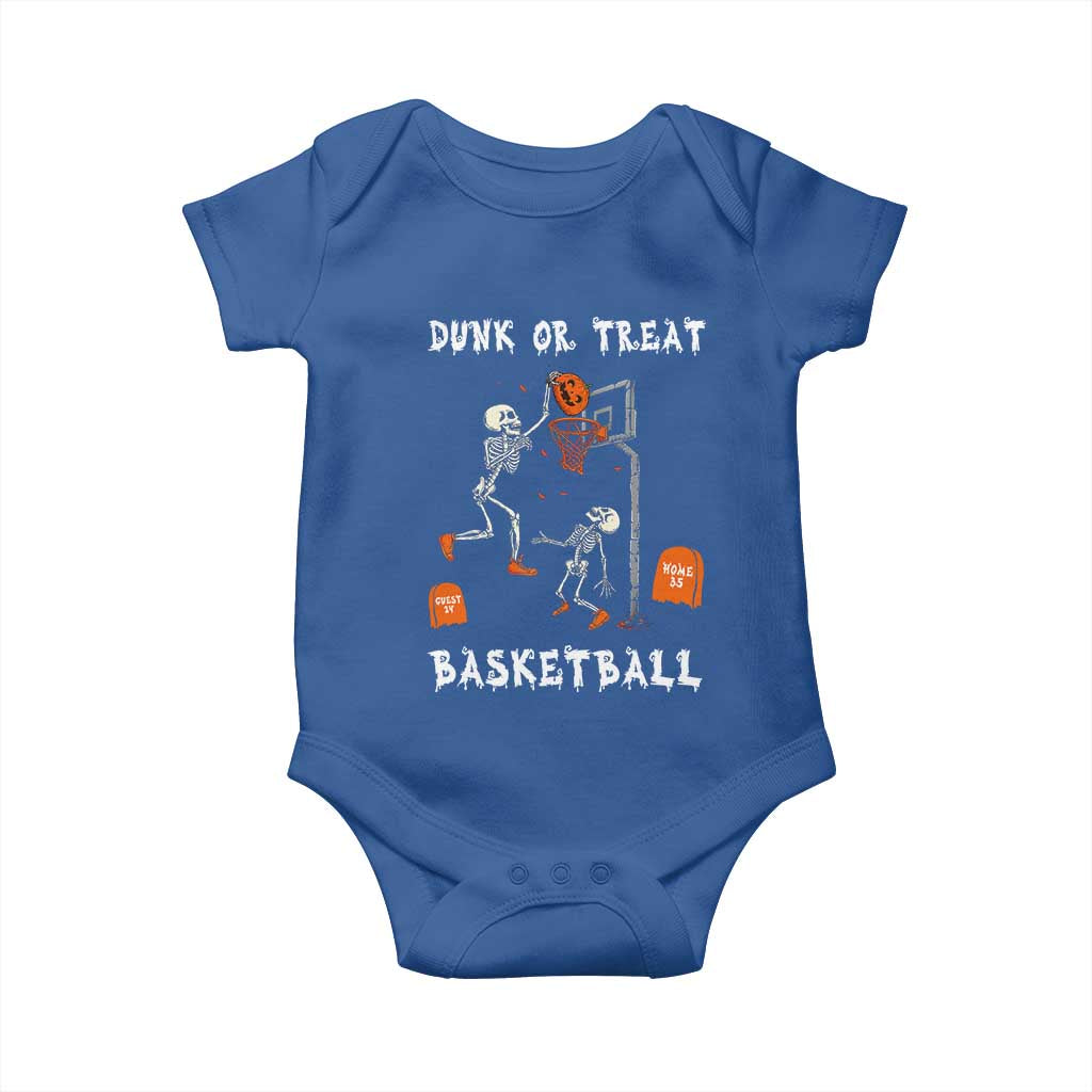Halloween Skeleton Basketball Baby Onesie Funny Basketballer Sports Player TS10 Royal Blue Print Your Wear