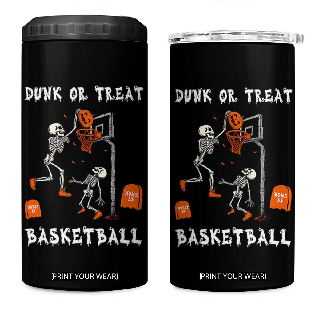 Halloween Skeleton Basketball 4 in 1 Can Cooler Tumbler Funny Basketballer Sports Player TS10 One Size: 16 oz Black Print Your Wear