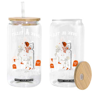 Halloween Skeleton Basketball Glass Can Funny Basketballer Sports Player TS10 Print Your Wear