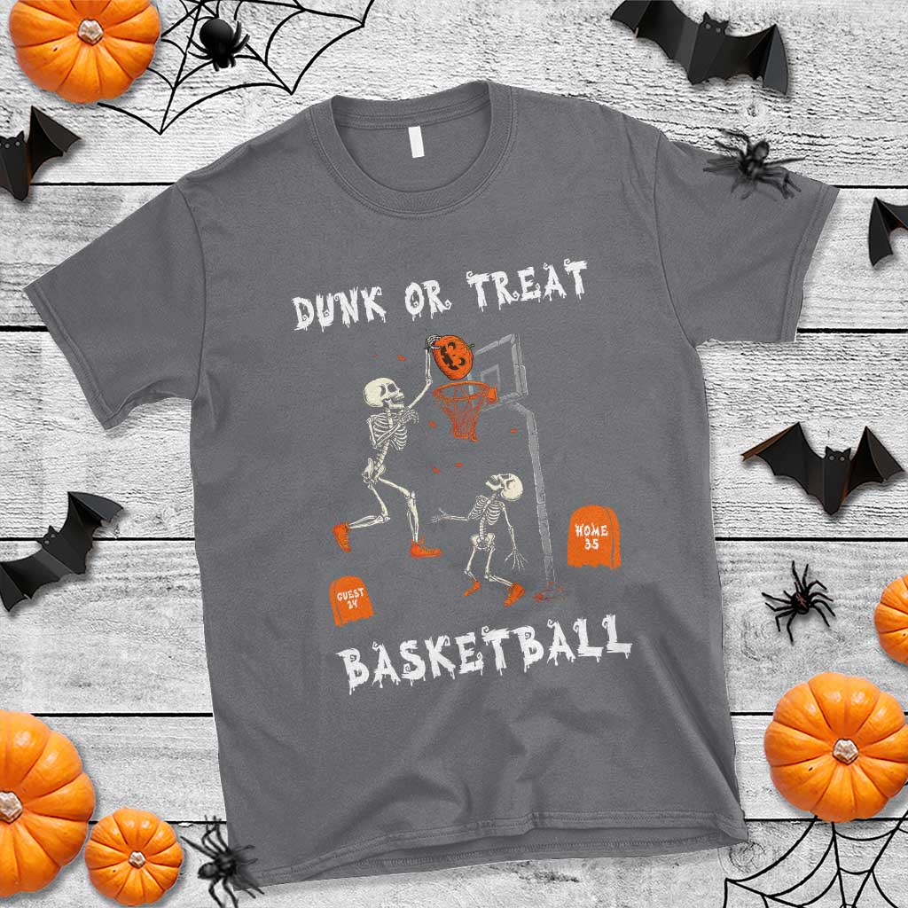 Halloween Skeleton Basketball T Shirt Funny Basketballer Sports Player TS10 Charcoal Print Your Wear
