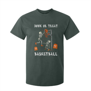 Halloween Skeleton Basketball T Shirt For Kid Funny Basketballer Sports Player TS10 Dark Forest Green Print Your Wear
