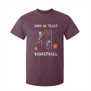 Halloween Skeleton Basketball T Shirt For Kid Funny Basketballer Sports Player TS10 Maroon Print Your Wear