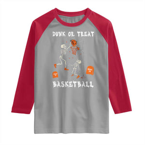 Halloween Skeleton Basketball Raglan Shirt Funny Basketballer Sports Player TS10 Sport Gray Red Print Your Wear