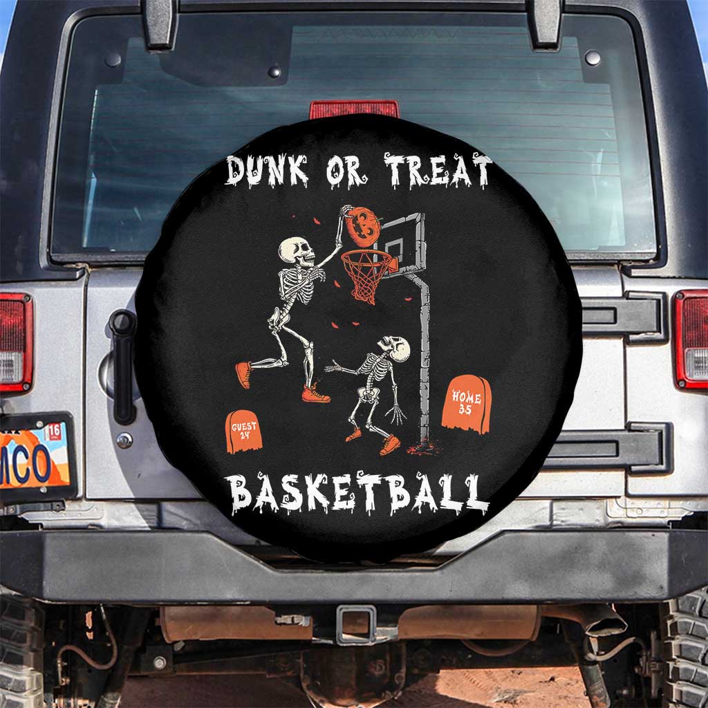 Halloween Skeleton Basketball Spare Tire Cover Funny Basketballer Sports Player TS10 No hole Black Print Your Wear