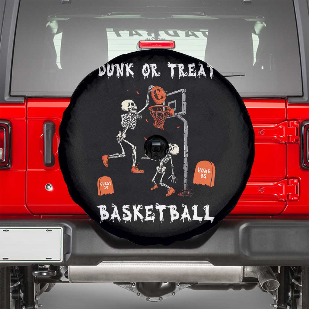 Halloween Skeleton Basketball Spare Tire Cover Funny Basketballer Sports Player TS10 Black Print Your Wear