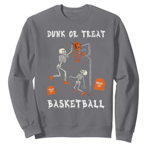 Halloween Skeleton Basketball Sweatshirt Funny Basketballer Sports Player TS10 Charcoal Print Your Wear