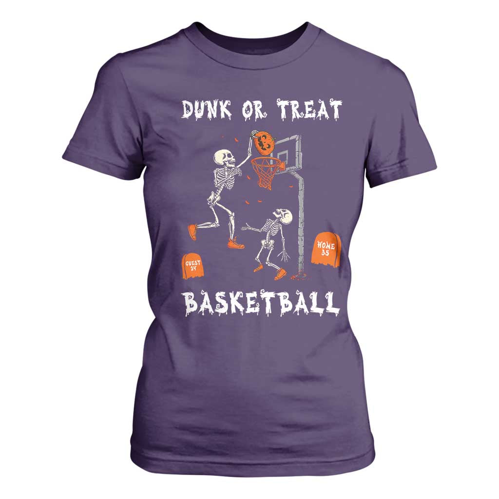 Halloween Skeleton Basketball T Shirt For Women Funny Basketballer Sports Player TS10 Purple Print Your Wear