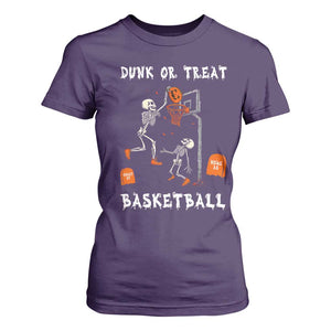 Halloween Skeleton Basketball T Shirt For Women Funny Basketballer Sports Player TS10 Purple Print Your Wear