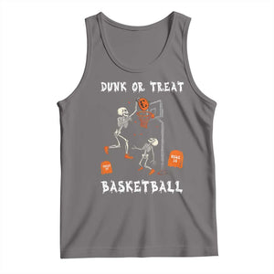 Halloween Skeleton Basketball Tank Top Funny Basketballer Sports Player TS10 Deep Heather Print Your Wear
