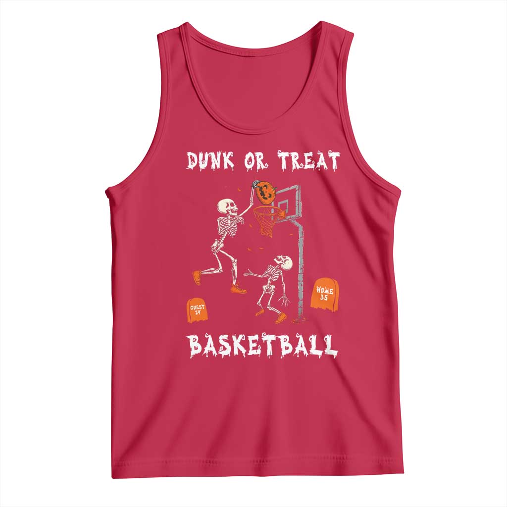 Halloween Skeleton Basketball Tank Top Funny Basketballer Sports Player TS10 Red Print Your Wear