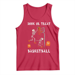 Halloween Skeleton Basketball Tank Top Funny Basketballer Sports Player TS10 Red Print Your Wear