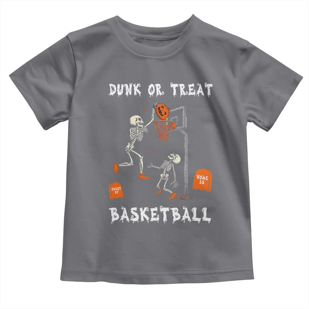 Halloween Skeleton Basketball Toddler T Shirt Funny Basketballer Sports Player TS10 Charcoal Print Your Wear