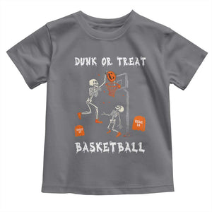 Halloween Skeleton Basketball Toddler T Shirt Funny Basketballer Sports Player TS10 Charcoal Print Your Wear