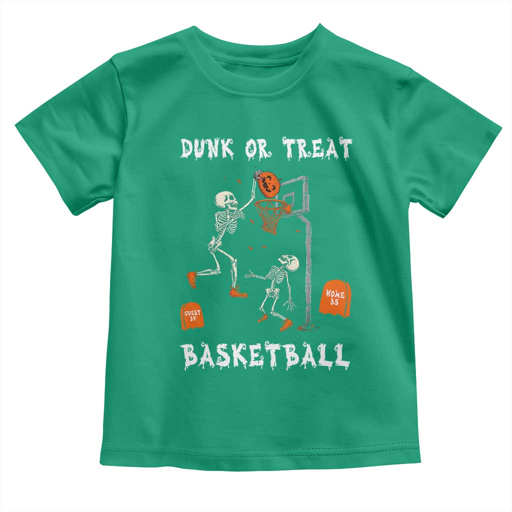 Halloween Skeleton Basketball Toddler T Shirt Funny Basketballer Sports Player TS10 Irish Green Print Your Wear
