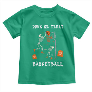 Halloween Skeleton Basketball Toddler T Shirt Funny Basketballer Sports Player TS10 Irish Green Print Your Wear
