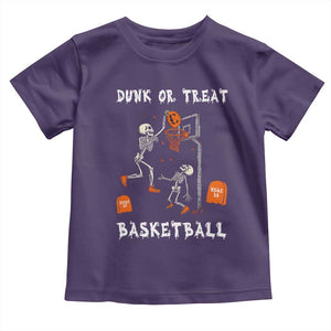 Halloween Skeleton Basketball Toddler T Shirt Funny Basketballer Sports Player TS10 Purple Print Your Wear