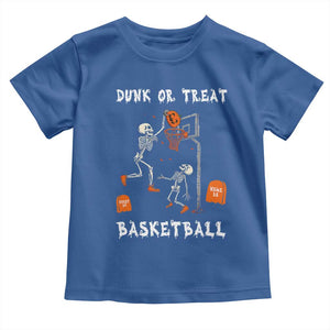 Halloween Skeleton Basketball Toddler T Shirt Funny Basketballer Sports Player TS10 Royal Blue Print Your Wear