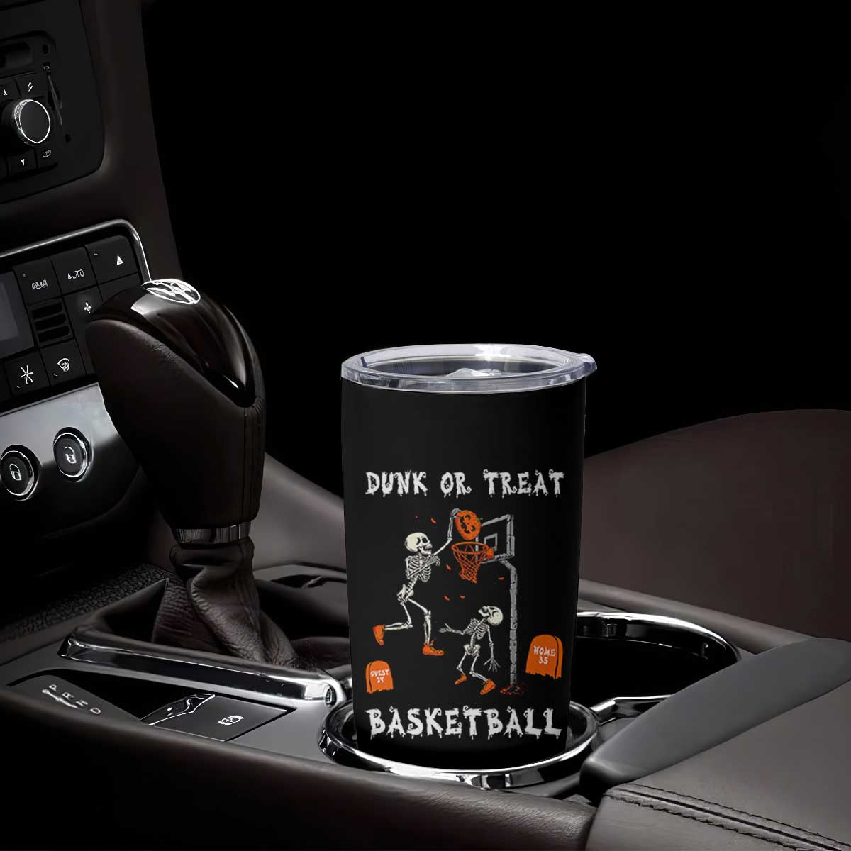 Halloween Skeleton Basketball Tumbler Cup Funny Basketballer Sports Player TS10 Print Your Wear
