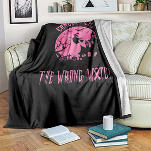 Breast Cancer Halloween Throw Blanket In October We Wear Pink Witch TS10 Print Your Wear